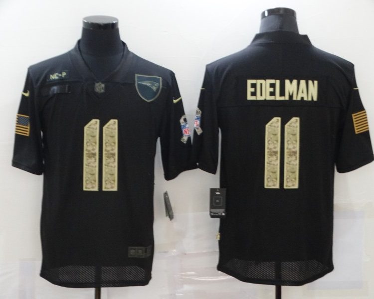 Men's New England Patriots #11 Julian Edelman Black Jersey