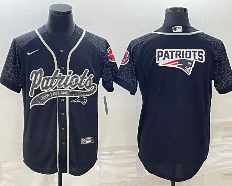 Men's New England Patriots Black RFLCTV Limited Jersey