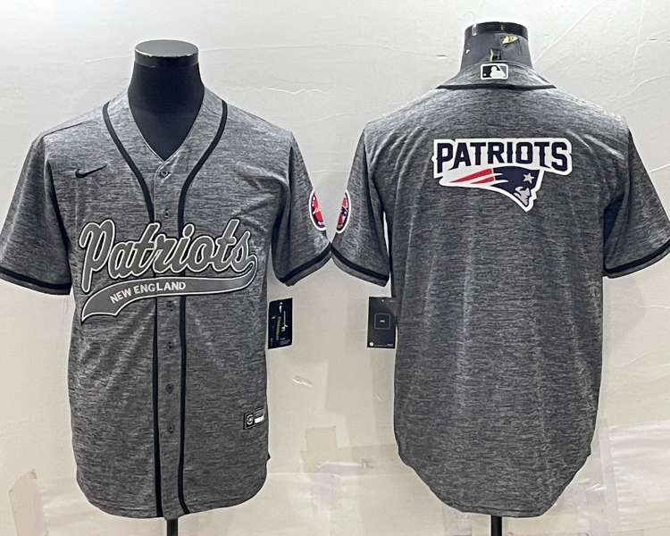 Men's New England Patriots Gray Jersey