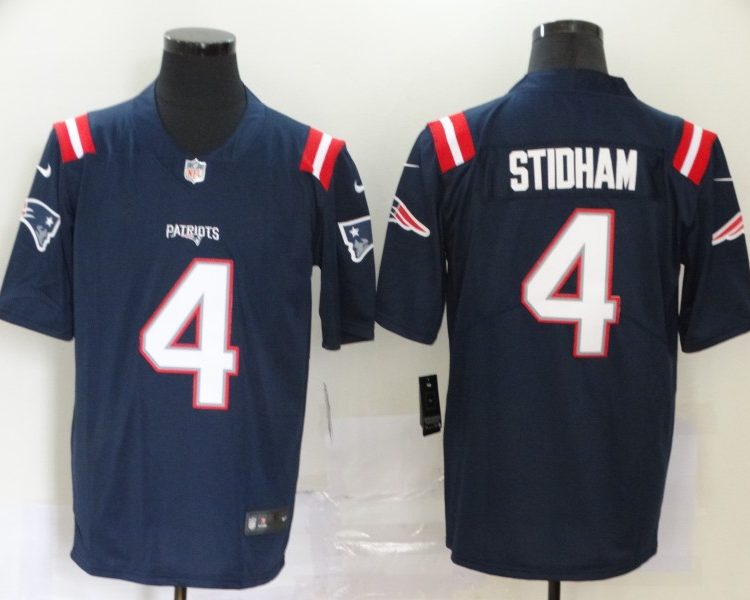 Men's New England Patriots Jarrett Stidham #4 Navy Jersey