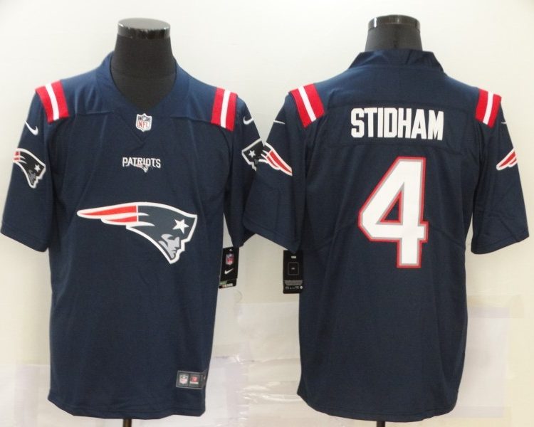 Men's New England Patriots Jarrett Stidham #4 Navy Jersey