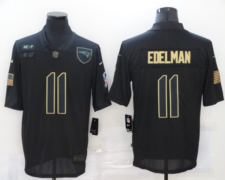 Men's New England Patriots Julian Edelman #11 Black Jersey