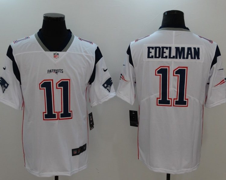 Men's New England Patriots Julian Edelman #11 Jersey White
