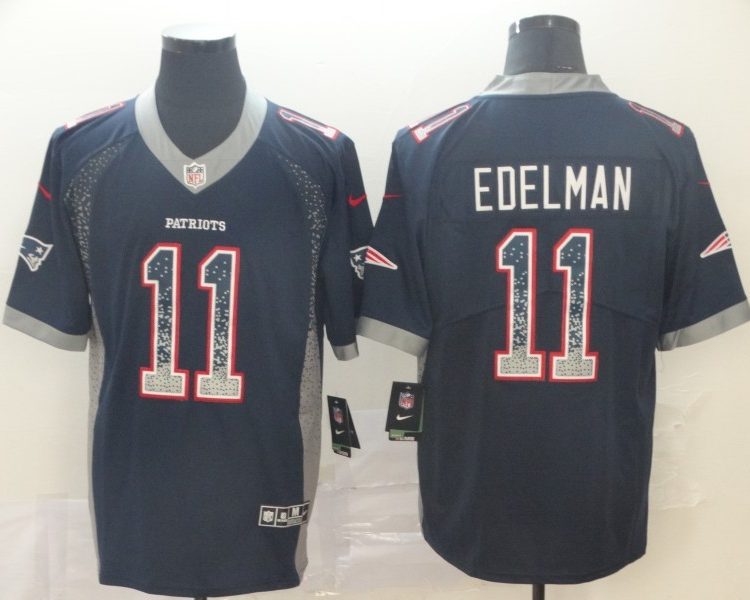 Men's New England Patriots Julian Edelman #11 Navy Jersey