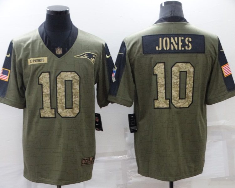 Men's New England Patriots Mac Jones #10 Brown Jersey