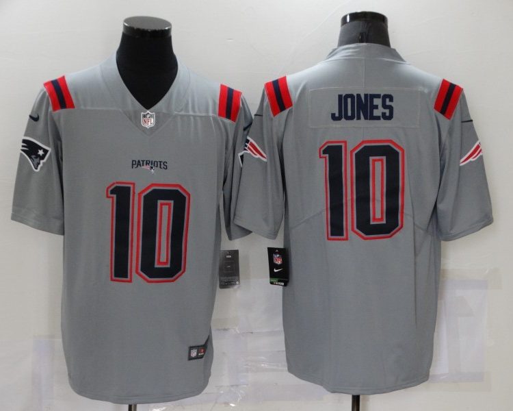 Men's New England Patriots Mac Jones #10 Gray Jersey