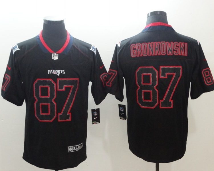 Men's New England Patriots Rob Gronkowski #87 Black Jersey