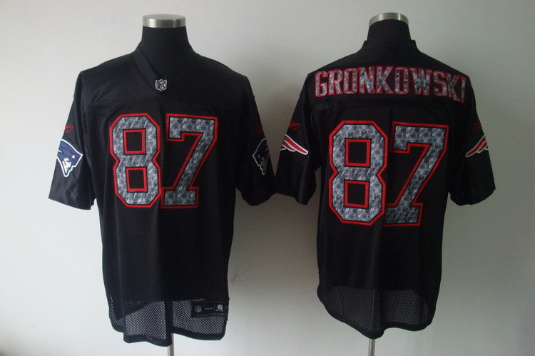 Men's New England Patriots Rob Gronkowski #87 Black Jersey