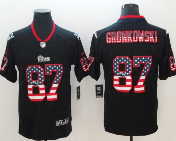 Men's New England Patriots Rob Gronkowski #87 Black Jersey