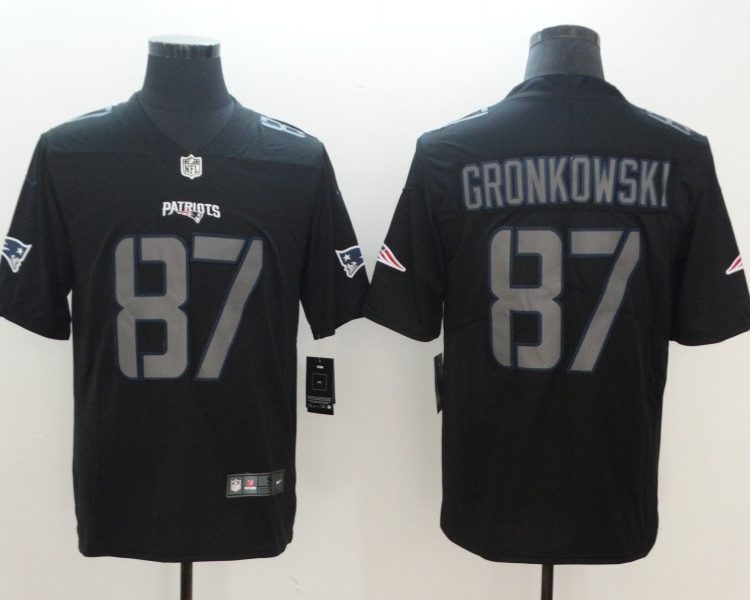Men's New England Patriots Rob Gronkowski #87 Black Jersey