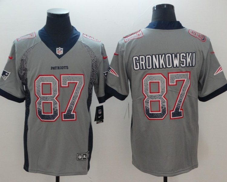 Men's New England Patriots Rob Gronkowski #87 Gray Jersey