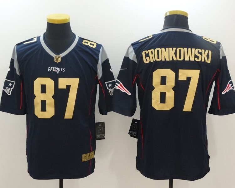Men's New England Patriots Rob Gronkowski #87 Navy Alternate Jersey