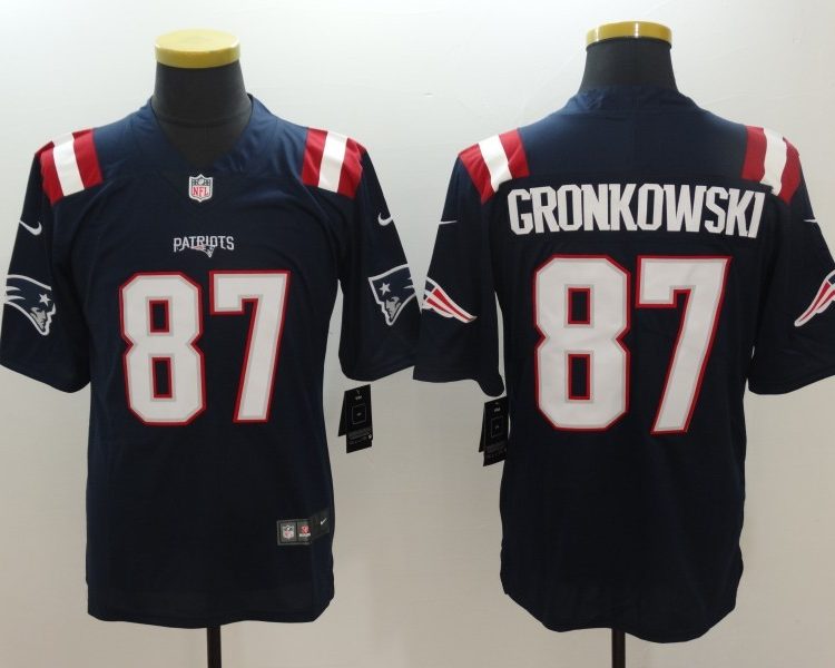 Men's New England Patriots Rob Gronkowski #87 Navy Jersey