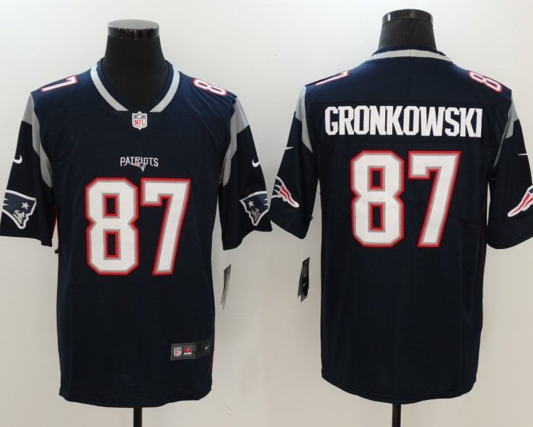Men's New England Patriots Rob Gronkowski #87 Navy Jersey
