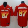 Men's New England Patriots Rob Gronkowski #87 Red Jersey