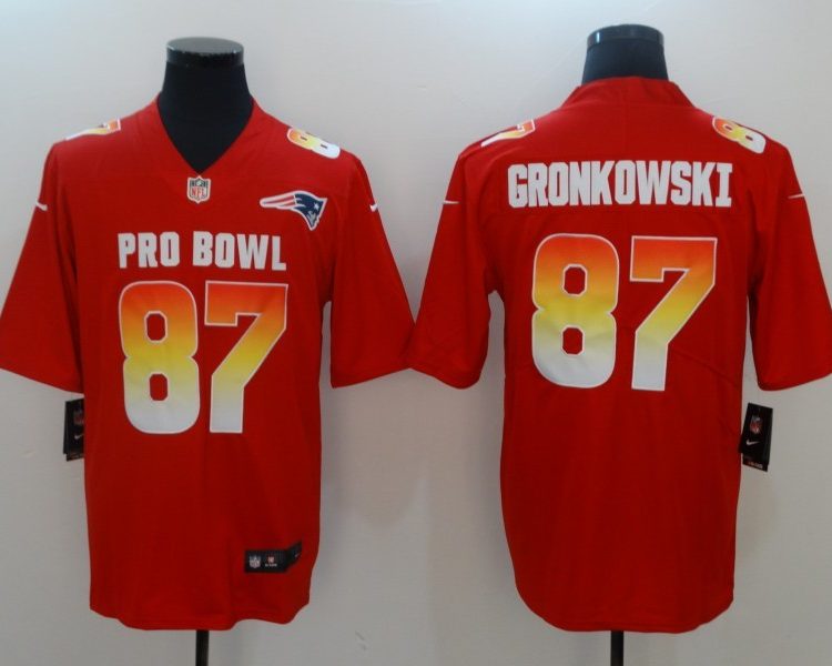 Men's New England Patriots Rob Gronkowski #87 Red Jersey