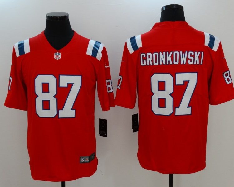 Men's New England Patriots Rob Gronkowski #87 Red Jersey