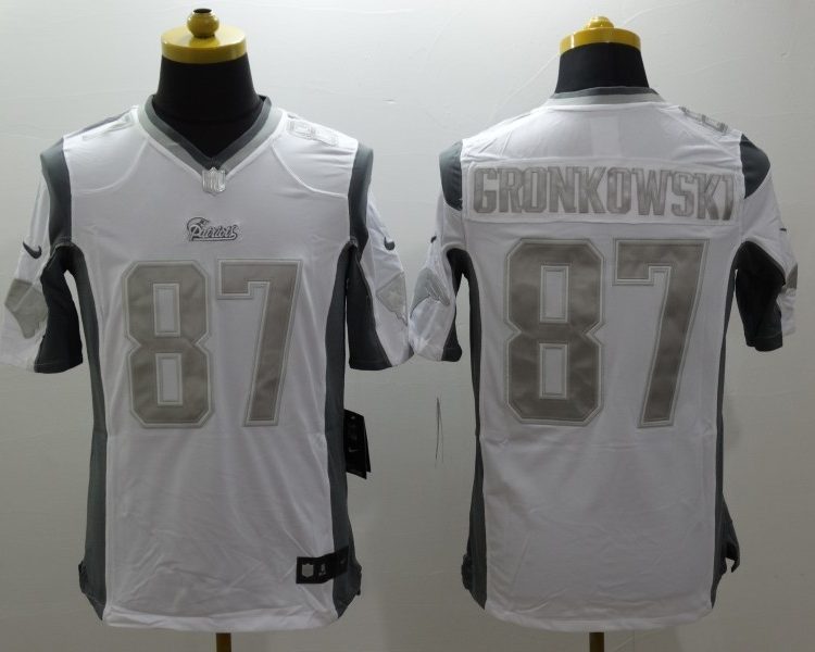 Men's New England Patriots Rob Gronkowski #87 White Jersey