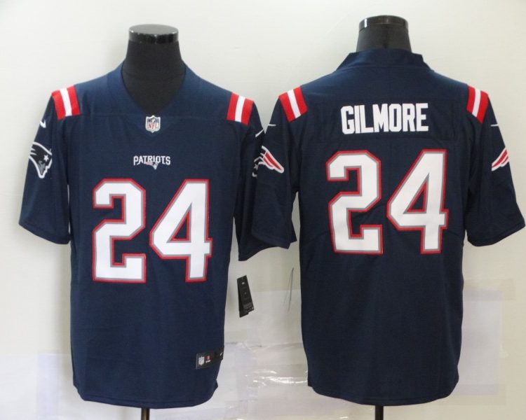 Men's New England Patriots Stephon Gilmore #24 Navy Jersey