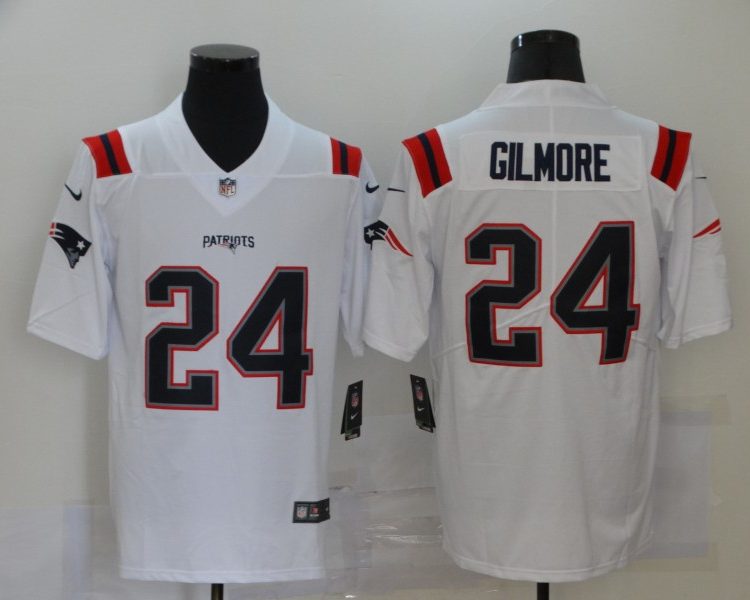 Men's New England Patriots Stephon Gilmore #24 White Jersey