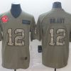Men's New England Patriots Tom Brady #12 Brown Jersey