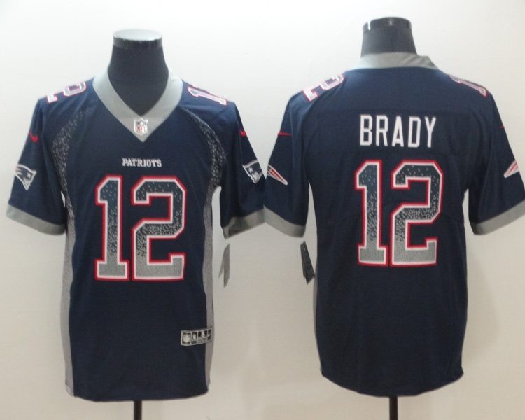 Men's New England Patriots Tom Brady #12 Navy Jersey