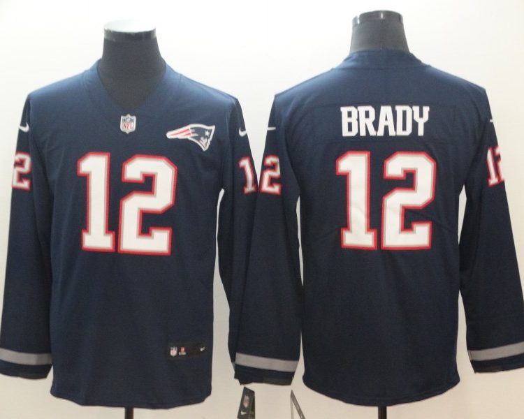 Men's New England Patriots Tom Brady #12 Navy Jersey