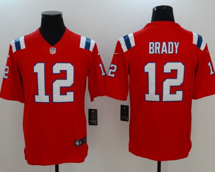 Men's New England Patriots Tom Brady #12 Red Jersey