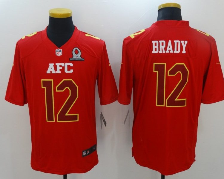 Men's New England Patriots Tom Brady #12 Red Jersey