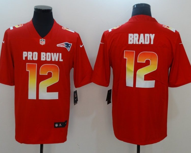 Men's New England Patriots Tom Brady #12 Red Jersey