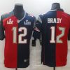 Men's New England Patriots Tom Brady #12 Red/Navy Jersey
