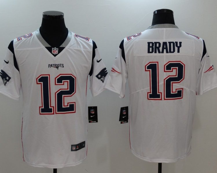 Men's Tom Brady #12 New England Patriots Jersey White