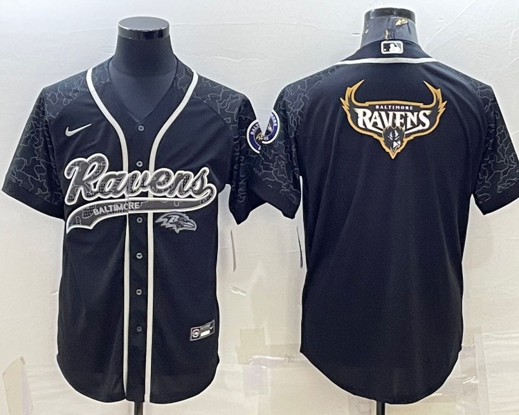 Men's Baltimore Ravens Black RFLCTV Limited Jersey