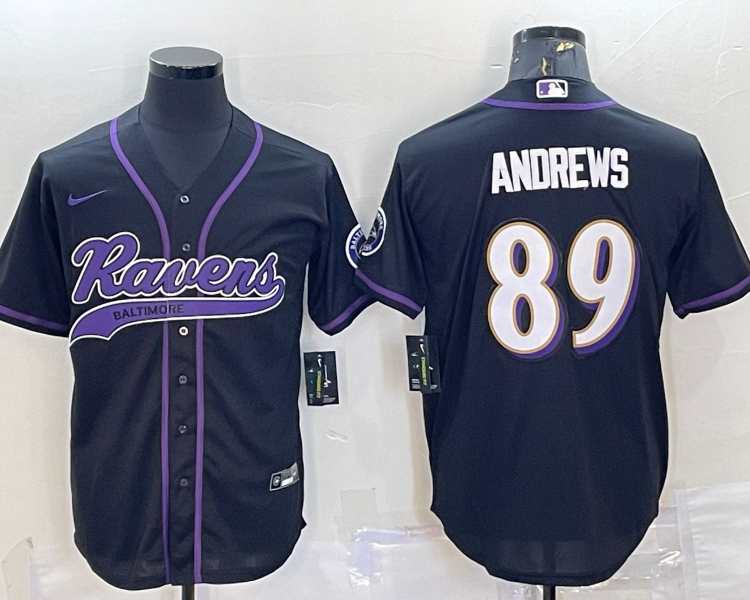 Men's Baltimore Ravens Mark Andrews #89 Black Jersey Joint Edition