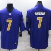 Men's Baltimore Ravens Rashod Bateman #7 Purple Jersey