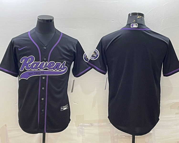 Men's Baltimore Ravens Black Blank Jersey