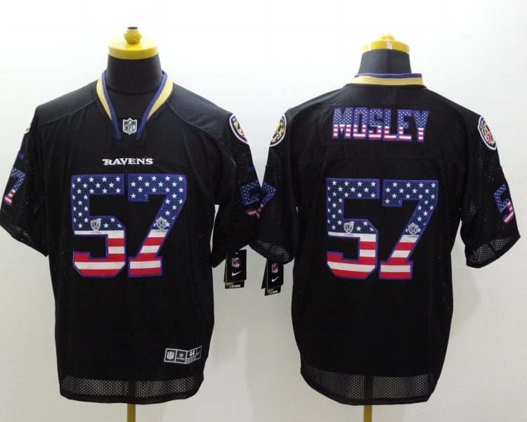 Men's Baltimore Ravens C.J. Mosley #57 Black Jersey