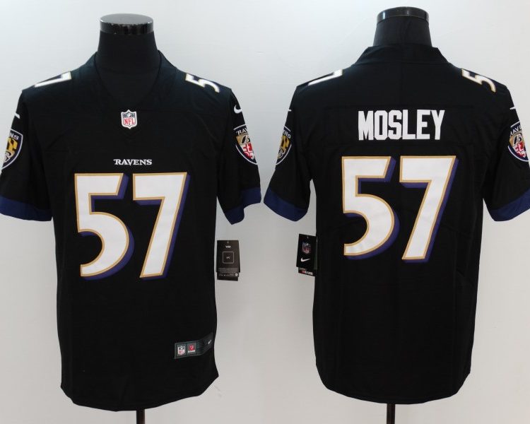Men's Baltimore Ravens C.J. Mosley #57 Black Jersey