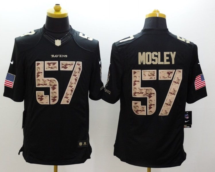 Men's Baltimore Ravens C.J. Mosley #57 Black Jersey