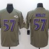 Men's Baltimore Ravens C.J. Mosley #57 Brown Jersey