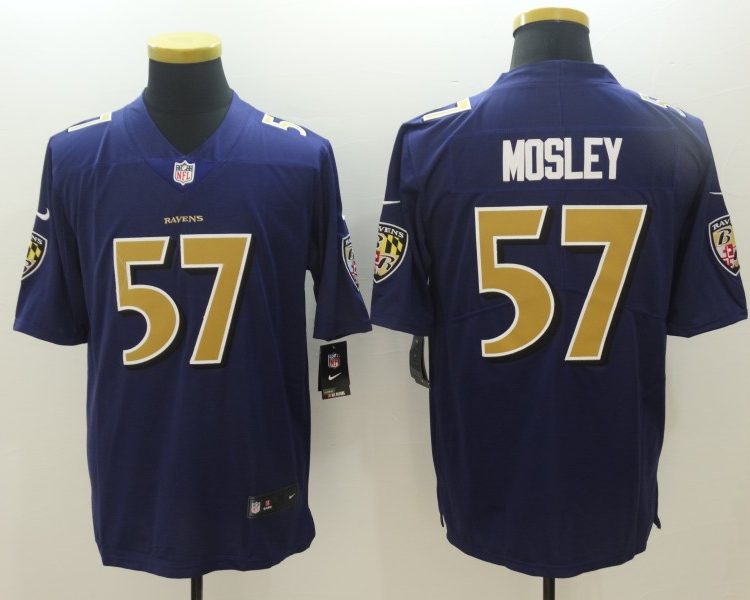 Men's Baltimore Ravens C.J. Mosley #57 Purple Jersey