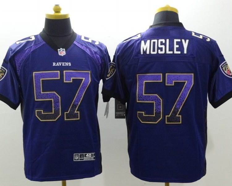 Men's Baltimore Ravens C.J. Mosley #57 Purple Jersey