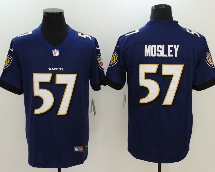 Men's Baltimore Ravens C.J. Mosley #57 Purple Jersey