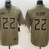 Men's Baltimore Ravens Derrick Henry #22 Olive 2022 Salute To Service Limited Jersey