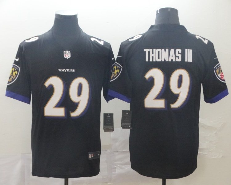 Men's Baltimore Ravens Earl Thomas III #29 Black Jersey