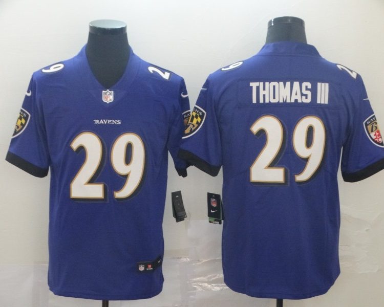 Men's Baltimore Ravens Earl Thomas III #29 Purple Jersey