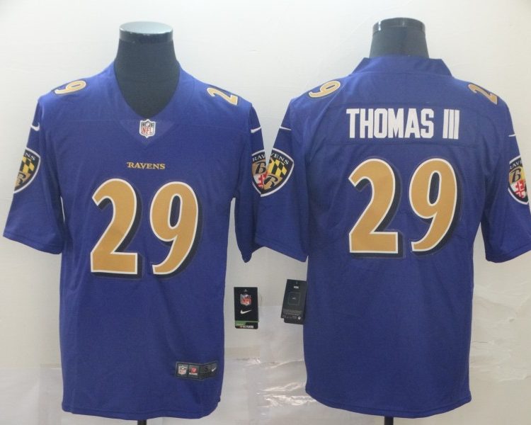 Men's Baltimore Ravens Earl Thomas III #29 Purple Jersey