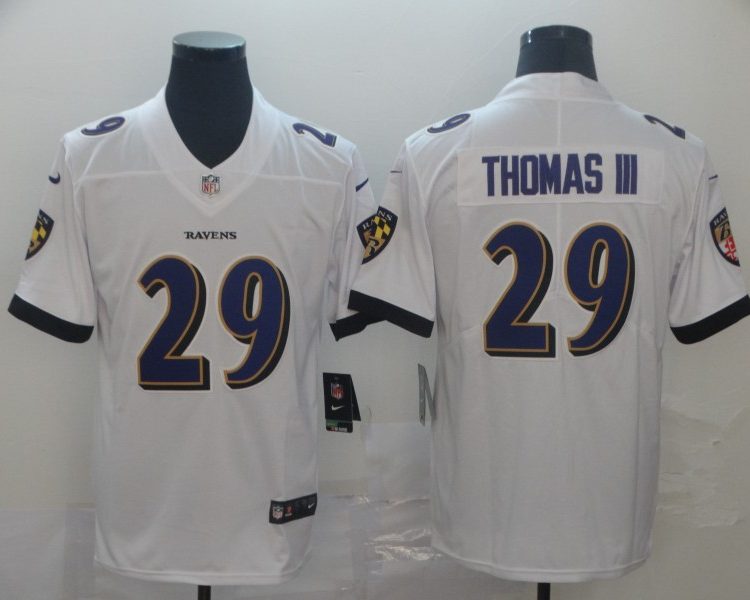 Men's Baltimore Ravens Earl Thomas III #29 White Jersey