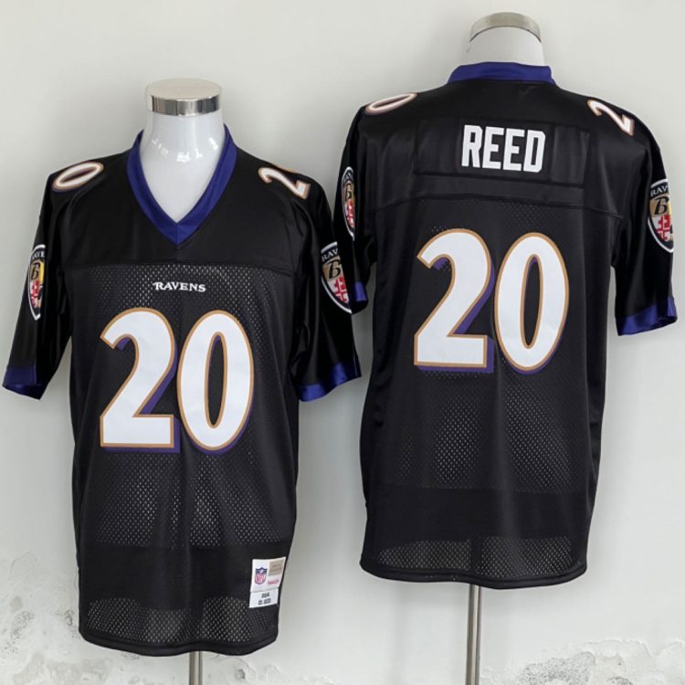 Men's Baltimore Ravens Ed Reed Mitchell & Ness Black Legacy Jersey