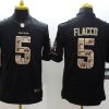 Men's Baltimore Ravens Joe Flacco #5 Black Jersey
